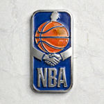 NBA篮球标志，象征与篮球赛事的合作
